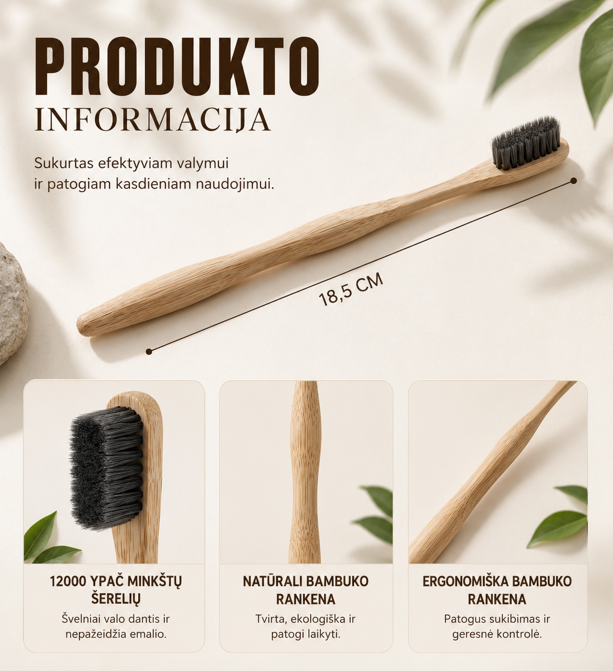 Bamboo šepetėlis