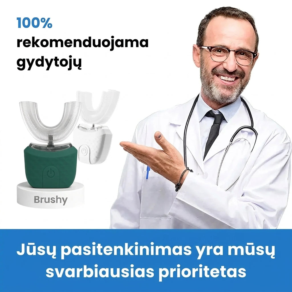 Brushy - elektrinis dantų šepetėlis