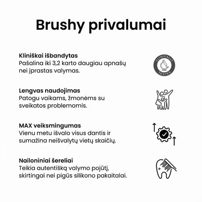 Brushy - elektrinis dantų šepetėlis