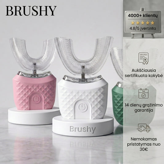 Brushy - elektrinis dantų šepetėlis